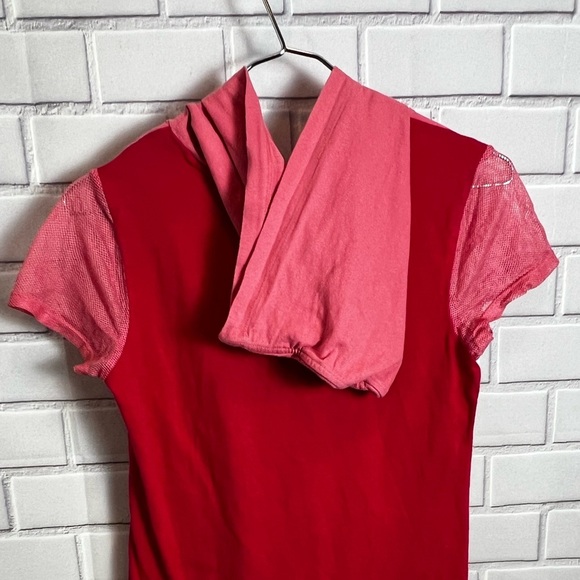BCBG Girls Pink/Gray/Black Color block & Mesh T-Shirt Dress/size L - Picture 8 of 8